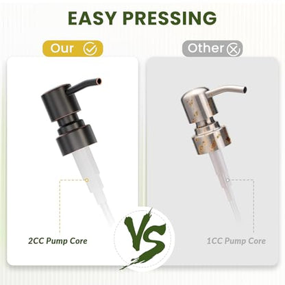 AmazerBath Glass Soap Dispenser, 2-Pack Clear Glass Soap Dispenser with Pump Bronze Rustproof, 17 Oz Bathroom Hand Soap Dispenser Bottle for Liquid Lotion, Kitchen Dish Soap Dispenser - color: Oil-rubbed Bronze