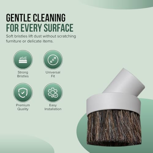 Selgo Universal Vacuum Cleaner Dusting Brush with Horse Hair Bristles, White (Dust Brush), Pack of 10 - size: Dust Brush