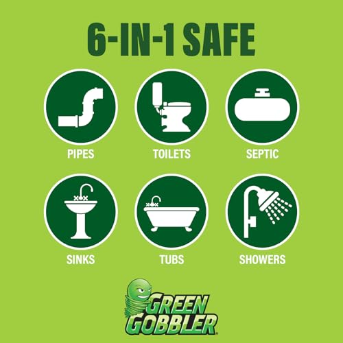 Green Gobbler Drain Cleaner & Deodorizer FRESH SCENT Sticks for Toilet Tanks, Sinks, Bathtub Drains, Washing Machine Drains and Garbage Disposals - 24 Pieces - size: 12 Count (Pack of 2)