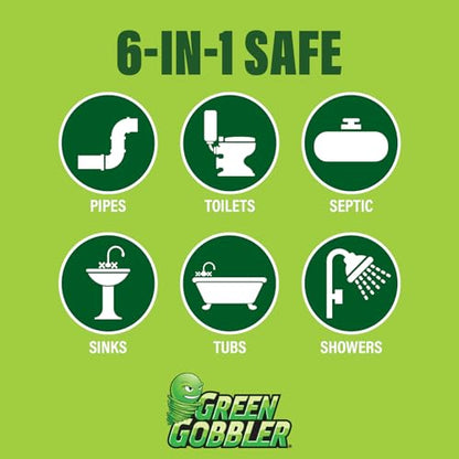 Green Gobbler Drain Cleaner & Deodorizer FRESH SCENT Sticks for Toilet Tanks, Sinks, Bathtub Drains, Washing Machine Drains and Garbage Disposals - 24 Pieces - size: 12 Count (Pack of 2)