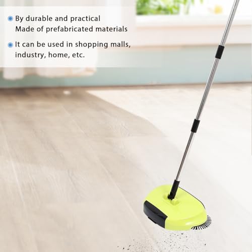 Manual Carpet Sweeper Mini Hand Push Sweeper 3 in 1 Household Cleaning Lazy Dustpan Trash 0¡ã Rotating Floor Cleaning Mop (Random Color)