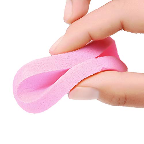 Facial Sponge Compressed,60 Pcs PVA Professional Makeup Removal Wash Round Face Sponges Spa Pads Exfoliating Cleansing for Women,Pink - color: Pink