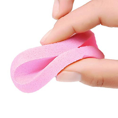 Facial Sponge Compressed,60 Pcs PVA Professional Makeup Removal Wash Round Face Sponges Spa Pads Exfoliating Cleansing for Women,Pink - color: Pink