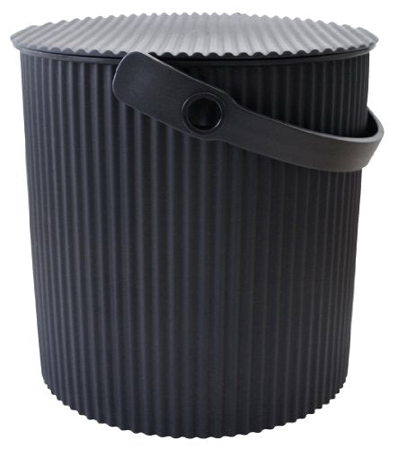Yawata Kasei 228813 Omniutti Bucket with Lid, Black, L 3.2 gal (10 L) Sceltevie omnioutil Neutral - color: Black, style: Size L: 3.8 gal (10