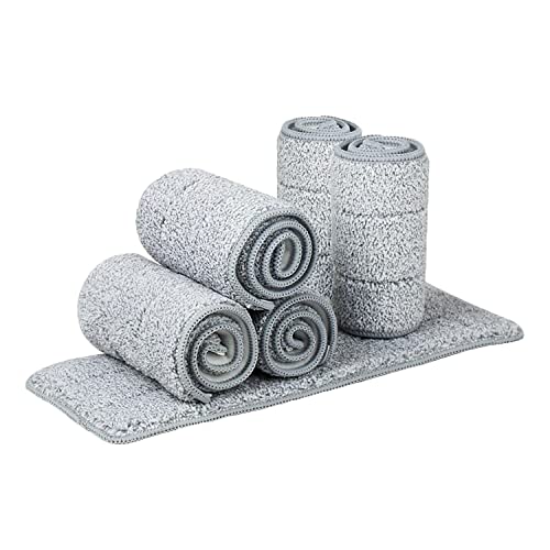 32 Inch Microfiber Mop Pads 6 Pack for Hardwood Tile Laminate Deep Clean | Reusable flat pads, fit 32" heads, comm/home, wet/dry, washable durable, deep clean hardwood/tile/laminate, floor essential. - color: 32 in Mop Pads
