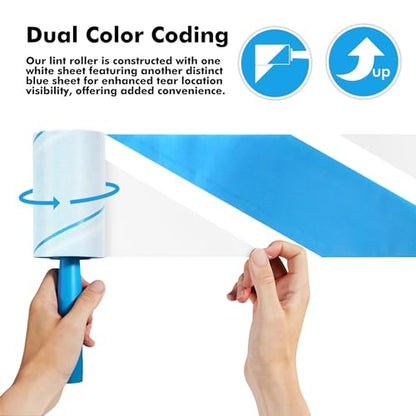 Lint Rollers for Pet Hair Extra Sticky, 600 Sheets Mega Value Set Lint Rollers for Pet Hair Removal, Dog and Cat Lint Remover for Clothes, Furniture, Carpet - size: 600 Sheets Standard