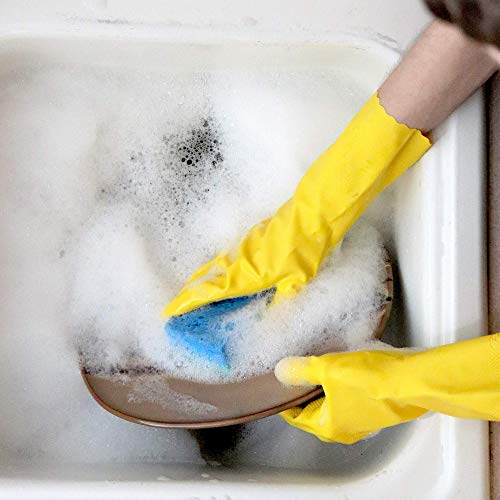 Playtex HandSaver Reuseable Rubber Cleaning Gloves (Small, 3 Pairs), Everyday Protection Reusable Household Gloves - size: Small (Pack of 3)