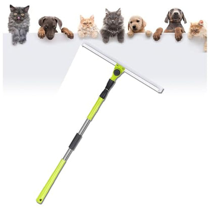 Squeegee Broom for Floor, with 51 Long Handle Silicone Broom, Squeegee Broom for Floor Pet Hair for Concrete Floor,Bathroom Tile,Small:35×130cm - size: Small:35×130cm