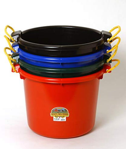 Little Giant® Plastic Muck Tub | Durable & Versatile Utility Bucket with Handles | Muck Bucket | Durable Handles | 70 Quart | Green - color: Green, size: 70 quart