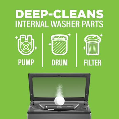 Affresh Washing Machine Cleaner, Helps Power Away Odor Causing Bacteria & Grime Deep Inside Pump, Valve & Hoses, 6 Time Release Tablets, 6 Month Supply - size: 6 Count (Pack of 1)