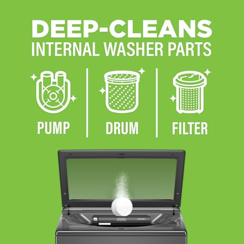 Affresh Washing Machine Cleaner, Helps Power Away Odor Causing Bacteria & Grime Deep Inside Pump, Valve & Hoses, 12 Time Release Tablets, 1 Year Supply - size: 12 Count (Pack of 1)