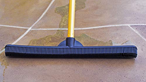 FURemover Pet Hair Removal Rubber Broom, 60" Handle 2-Piece Set - color: Furemover Original and Pro Broom Set