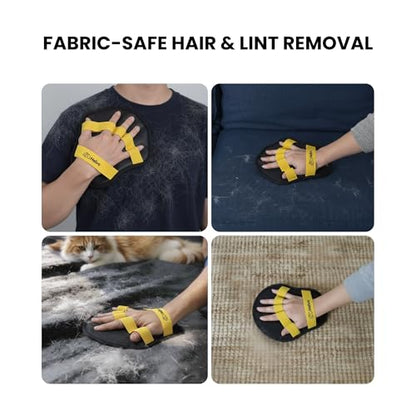 Pet Hair Removal Glove – Reusable Five-Finger Electrostatic Grooming Mitt with Comb for Dogs & Cats, Magic Pet Hair Remover Glove for Sofa, Carpet, Clothing, Car Seats & Furniture