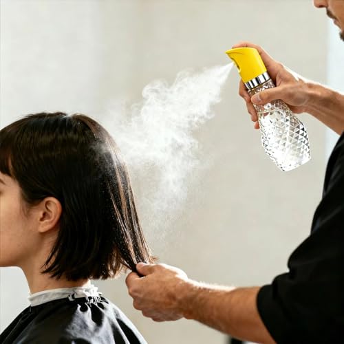 Glass Spray Bottles(9.2oz/260ml), Refillable Spray Bottle for Cleaning, Skin Care, Planting, Showering Pets, Travel, Cleaning & Home (Yellow) - color: Yellow