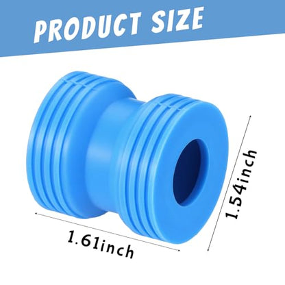 3 Pack Bottle Emptying Kit Soap & Lotion Bottles Saver Connector Coupler Transfer Connector Between Bottles for Soap, Lotion, Shampoo, Conditioner, 1.54 x 1.61 Inches (Blue, White, Black) - color: Blue, White, Black
