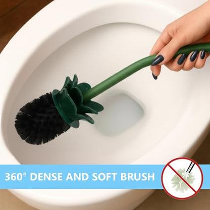 Deep & Sturdy Toilet Bowl Brush with Holder - Pineapple Bowl Brush - Durable Scrubbing - Toilet Cleaners - Household Essentials - Bathroom Cleaner - Cleaning Supplies - Household Supplies - color: Pineapple