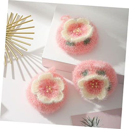 Beaupretty Flower Shaped Dish Towel Set Absorbent Kitchen Cleaning Cloth Dual-Sided Scouring Dishcloth for Tableware for Household Washing and Scrubbing