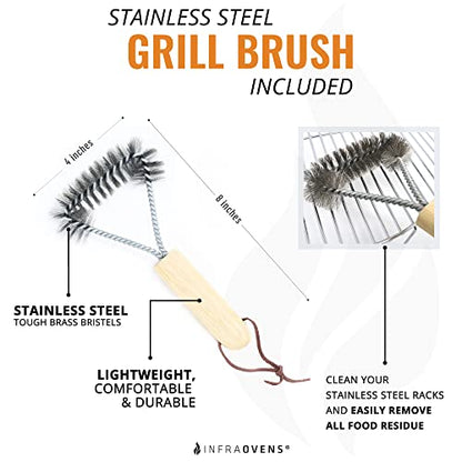 Air Fryer Accessories Compatible with Cosori, Chefman, Philips, Dash, Emeril Lagasse, Bella, Comfee, Nuwave® + More, Air Fryer Rack, Cheat Sheet Guides, Liners and Cleaner Brush - size: Small