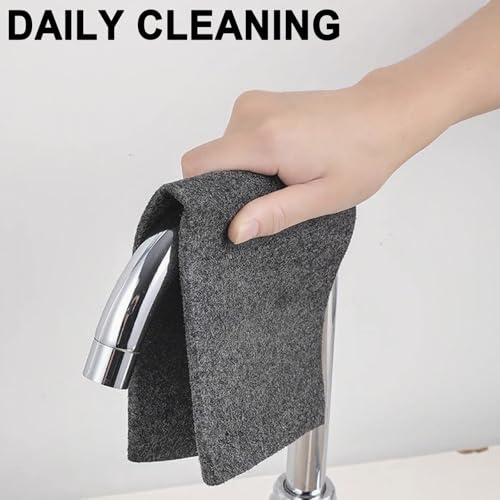 Thickened Magic Cleaning Cloth, 2026 New Streak-Free Reusable Glass Cleaning Cloth Rags, Lint-Free Absorbent Microfiber Towels for Cars, Kitchen, Window, Mirrors (5, 12x16 in) - size: 12x16 in