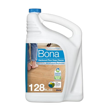 Bona PowerPlus Hardwood Floor Deep Cleaner Refill - 128 fl oz - Refill for Bona Spray Mops and Spray Bottles - Residue-Free Floor Cleaning Solution for Wood Floors - size: 128 Fl Oz (Pack of 1)