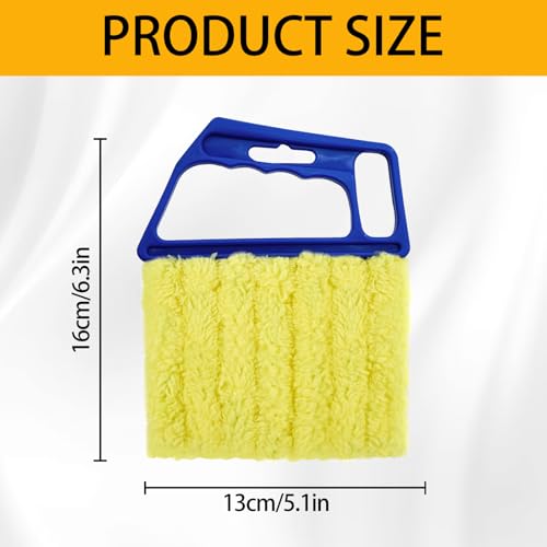 2 Pcs Blinds Cleaner Duster Tool 7 Finger Microfiber Washable Blind Cleaner Mini Window Dusters for Cleaning Dust Remova for Window Air Conditioner Vent Fans Venetian Shades Wood Blinds Dust Dirt - color: Blue
