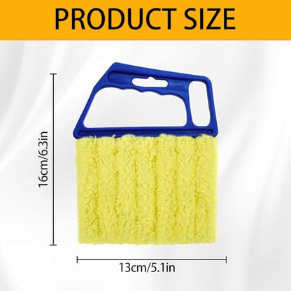 2 Pcs Blinds Cleaner Duster Tool 7 Finger Microfiber Washable Blind Cleaner Mini Window Dusters for Cleaning Dust Remova for Window Air Conditioner Vent Fans Venetian Shades Wood Blinds Dust Dirt - color: Blue