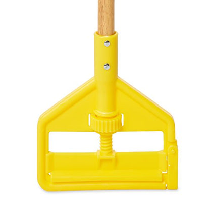 Rubbermaid Commercial Products Invader 54" Wood Wet Mop Handle, Natural, for Professional/Industrial Floor Cleaning, Compatible with 1" Headband Mops for House/Offices/Commercial Environments