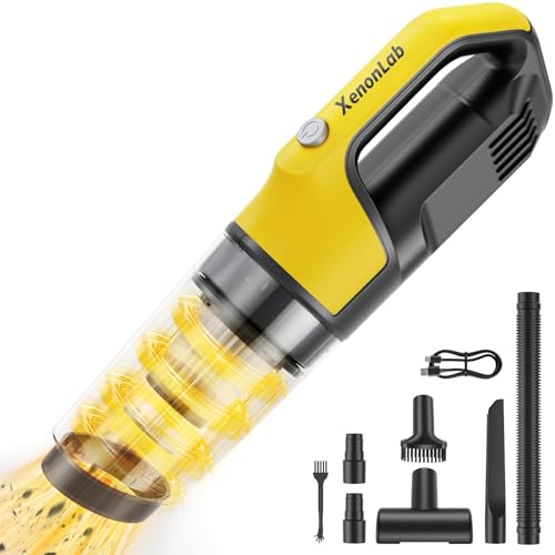 Handheld Vacuum Cordless 1.1 Pounds Car Vac 10000PA Hand Held Vacuums 4-in-1 Pets Hair (Orange) - color: Orange