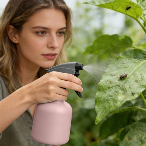 600ml Adjustable Leakproof Misting Water Sprayer - Empty Spray Bottles | Gardening, Cleaning Indoor Outdoor Home Yard Backyard Lawn Plant Care Tool - color: Pink
