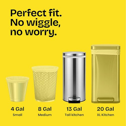 Glad ForceFlex Tall Kitchen Drawstring Trash Bags, 13 Gal, Fragrance Free, 140 Ct (Package May Vary) - size: 140 Count (Pack of 1)
