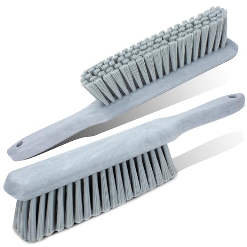 SPARTA Handheld Soft Counter Brush 8 Inch Bristle Span, Multi-Use Dust Brush with 5 Inch Handle for Tables, Countertops, and Delicate Surfaces, Polyester, Gray - color: Gray