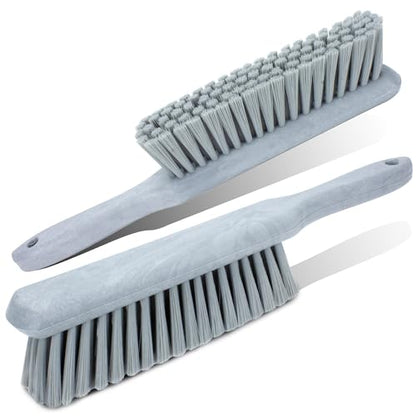 SPARTA Handheld Soft Counter Brush 8 Inch Bristle Span, Multi-Use Dust Brush with 5 Inch Handle for Tables, Countertops, and Delicate Surfaces, Polyester, Gray - color: Gray