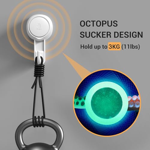 Marchpower Shower Hooks for Inside Shower Reusable Waterproof Utility Suction Cups Hooks - 2 Pack Heavy Duty Vacuum Hook Home Kitchen Bathroom Wall Holder Hanger for Towel Loofah Cloth Key & Ceiling