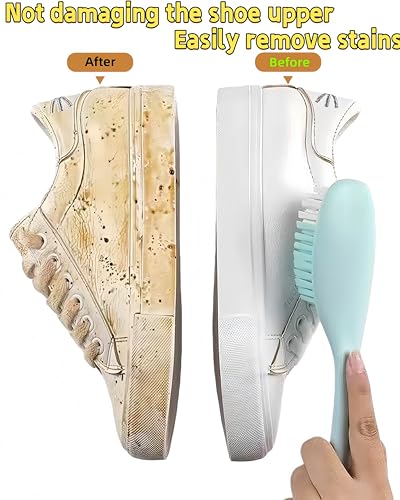 2 Pack Soft Bristle Cleaning Scrub Brush Laundry Brush Scrubber Brush for Clothes, Carpet and Fabric Stain Removal, Scrubbing Brush with Ergonomic Handle (Blue) - color: Blue
