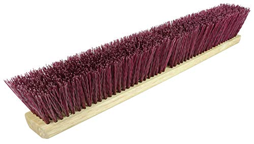 Weiler 42149 36" Garage Brush, Maroon Polypropylene Fill, Includes Brace - size: 36" Brush, style: Maroon Polypropylene