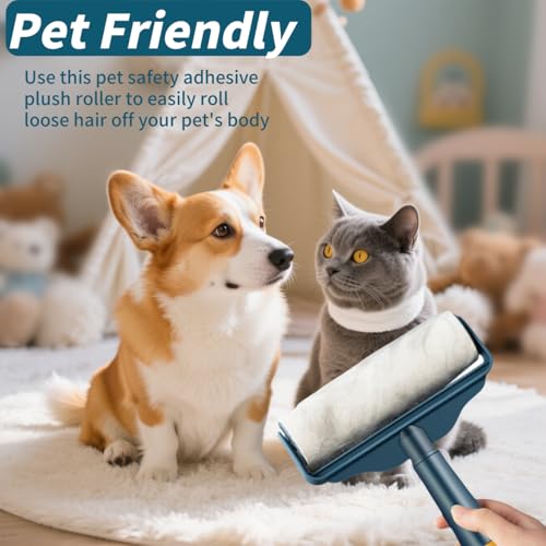 6.3 Inch Extra Sticky Lint Roller Refills, 360 Sheets Total (6 Rolls x 60 Sheets), Large Pet Hair Remover Refill Rolls for Cat and Dog Hair Removal，Clothes，Carpet，Couch，Floor，dust - size: 6.3 inch 360 sheets