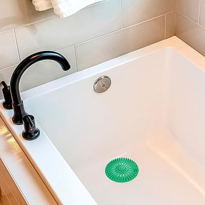 Drain Hair Catcher Durable Silicone Hair Stopper Shower Drain Covers with Iron Easy to Install and Clean Shower Drain Hair Trap Suit for Bathroom Bathtub Tub and Kitchen 5 Pack - color: With Iron