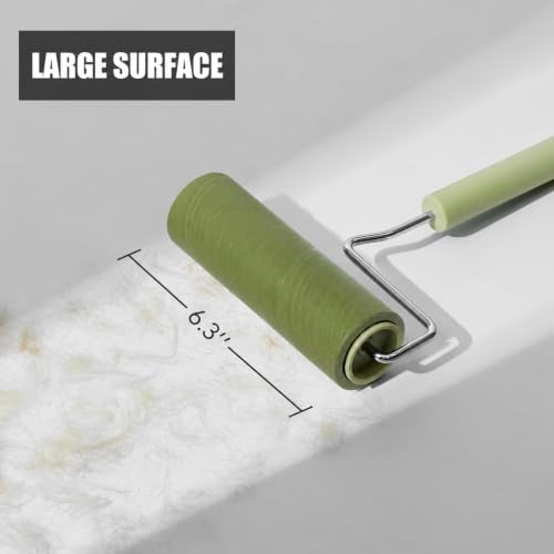 Extra Sticky Large Surface Lint Roller, 6.3'' Giant Lint Roller for Pet Hair, Long Handle Lint Remover for Clothes, Furniture, Dog & Cat Hair Remover (4 Refills) - size: 4 Refills(Scented)