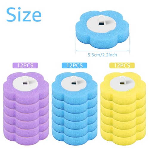 36 Toilet Brush Refills Replacement Heads for Wall Mounted Toilet Cleaning Kit Extended Handle 360 Deep Cleaning Bathroom - color: 36 Refills