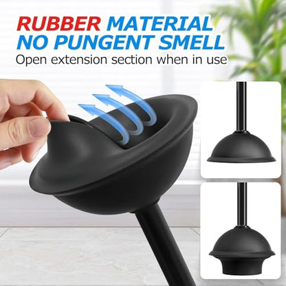 FORASTO 3 in 1 Toilet Brush and Plunger Set,Toilet Bowl Brush Plunger Set,Toilet Brush Plunger Combo,Cleaning Brush,Cleaning Supplies, Crevice Cleaning Brush, Bathroom Cleaning Tools