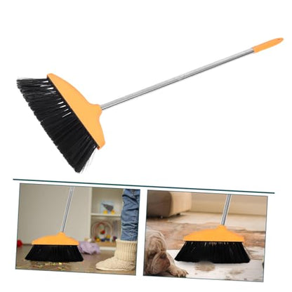Amosfun Soft Bristle Broom with Long Handle Heavy Duty Indoor and Outdoor Sweeping Broom for Home Cleaning Non-Stick for Kitchen and Garage