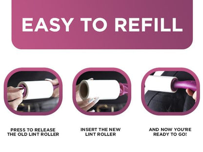 Refill for Metkix Lint Rollers 4 Pack (Total 400 Sheets) - size: 4 Refills (Total 400 Sheets)