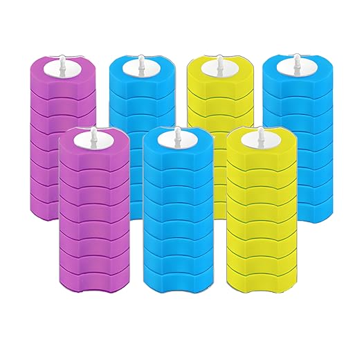 56 Count Toilet Bowl Wand Refills, KIRIKIT Wall-Mounted Disposable Toilet Cleaner Brush Heads for Bathroom Toilet Scrubber Cleaning Accessories, Lavender, Lemon, Ocean - color: 56 Wand Refills