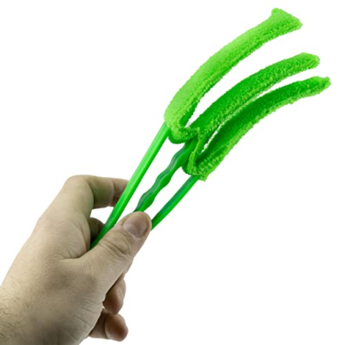 2 Pieces Microfiber Blind Duster Brushes with 6 Microfiber Sleeves Window Blind Cleaner Dust Collector Tools with Extra Microfiber Sleeves for Window Shutters Vent Air Conditioner