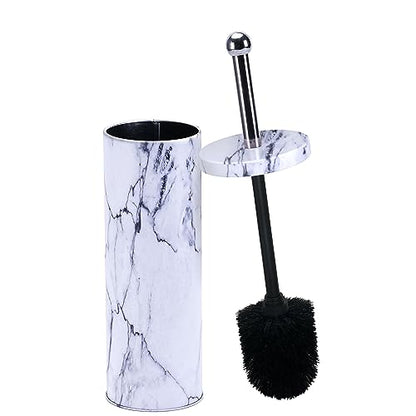Deep & Sturdy Toilet Bowl Brush with Holder - Durable Scrubbing - Toilet Cleaners - Household Essentials - Silicone Brush - Bathroom Cleaner - Cleaning Supplies - Household Supplies, White - color: White
