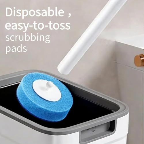 40 Count KZKR Disposable Toilet Brush Refill Heads | Pre-Loaded with Cleaner | Toilet Wand Replacement | Toilet and Bathroom Cleaning Supplies
