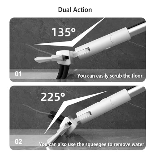 Silicone Brooms for Floor Cleaning, 2 in 1 Scrape and Heavy-Duty Stiff Bristle Scrubber Brush Silicon Broom, Magic Broom Squeegee for Smooth Floors,Rugs,Windows
