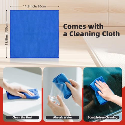 Reusable Microfiber Duster Refills Compatible with MR.SIGA & OXO Dusters – Washable Duster Replacement Heads for Scratch-Free Dust and Hair Cleaning (Included Microfiber Cleaning Cloth & Laundry Bag)
