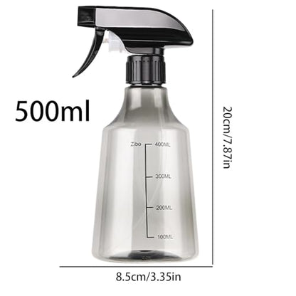 Spray Bottle, 500ml Refillable Sprayer Bottle with Adjustable Nozzle and 2 Modes, Empty Cleaning Solution Container, Mist/Stream,Thickened Version,Water Plants,for Cleaning Solutions, Oils, Hair, Cook - color: Gray
