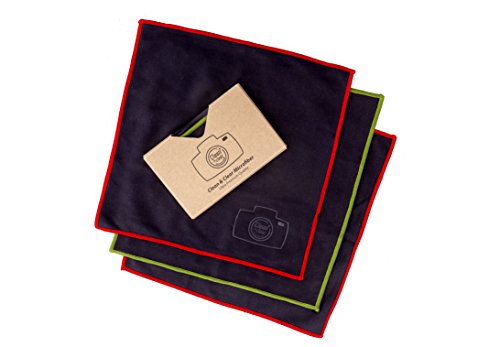 Clean & Clear Microfiber Cleaning Cloth, Extra Large [10 Pack] Ultra Premium Microfiber Cleaning Cloth - Microfiber Cloth for Camera Lens, Glasses, Screens, and All Lens. - size: 10 Pack